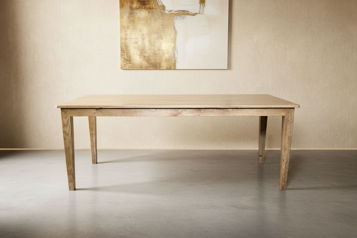 TARA SOLID OAK TIMBER DINING TABLE NATURAL 4 SIZES - NO BREADBOARDS FULL LENGTH (Copy) - MyChocolateWood