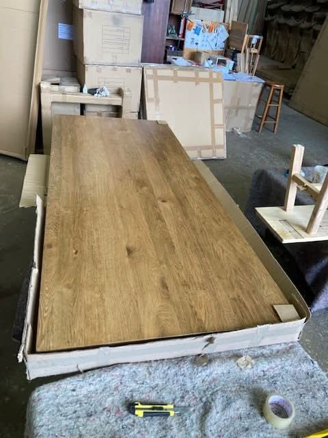 TARA SOLID OAK TIMBER DINING TABLE NATURAL 4 SIZES - NO BREADBOARDS FULL LENGTH (Copy) - MyChocolateWood