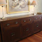 TARA SOLID OAK BUFFET SIDEBOARD 3 DRAWERS 6 DOORS BROWN 210 CM - MyChocolateWood