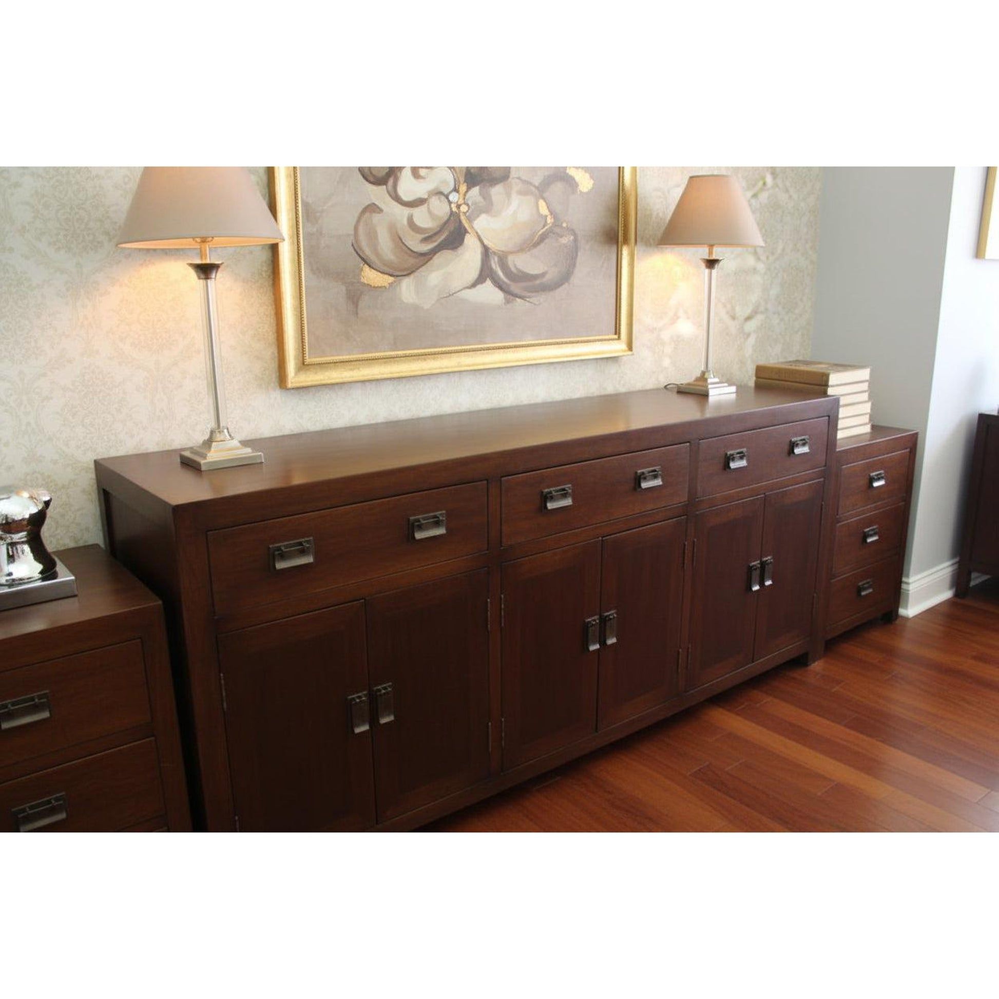 Tara Solid Oak Buffet Sideboard in Brown detail