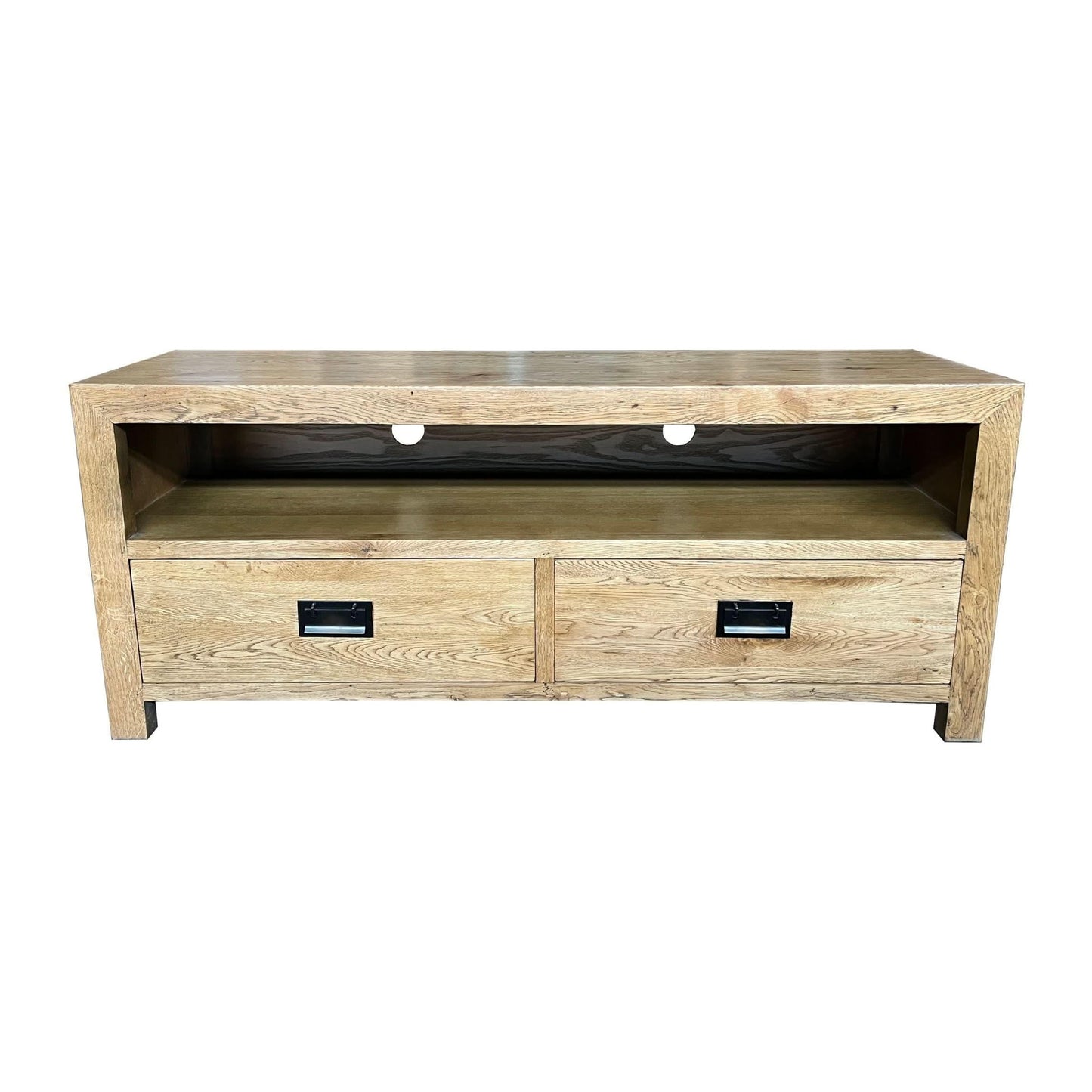 TARA SOLID OAK 2 DRAWERS TV/ENTERTAINMNET UNIT