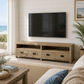 TARA SOLID OAK 4 DRAWERS TV/ENTERTAINMNET UNIT - MyChocolateWood