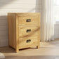 TARA SOLID OAK 3 DRAWERS BEDSIDE TABLE - MyChocolateWood
