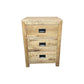 TARA SOLID OAK 3 DRAWERS BEDSIDE TABLE - MyChocolateWood