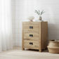 TARA SOLID OAK 3 DRAWERS BEDSIDE TABLE - MyChocolateWood