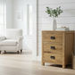 TARA SOLID OAK 3 DRAWERS BEDSIDE TABLE - MyChocolateWood