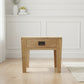 TARA SOLID OAK 1 DRAWER LAMP TABLE/SIDE TABLE NATURAL - MyChocolateWood