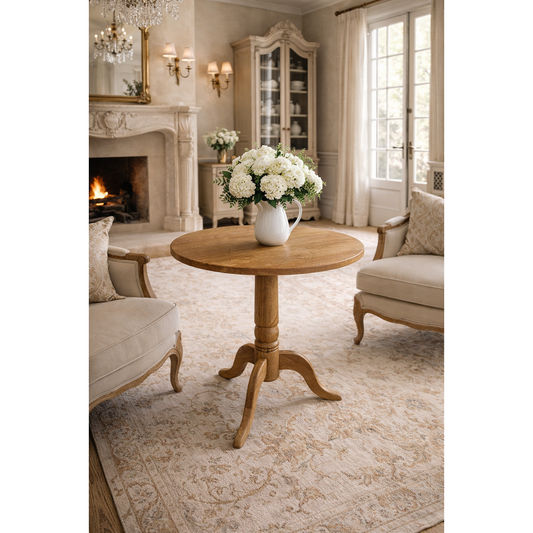 NORDIC SOLID OAK ROUND DINING TABLE - 3 SIZES - MyChocolateWood