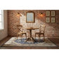 Nordic Solid Oak Round Dining Table 75cm + 2 Melrose Dining Chairs in Natural - Chocolate Wood