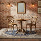 NORDIC SOLID OAK ROUND DINING TABLE 75CM + 2 MELROSE DINING CHAIRS NATURAL 3PCS - MyChocolateWood