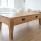 TARA SOLID OAK 2 DRAWER 2-WAY COFFEE TABLE, 120CM, NATURAL OAK - MyChocolateWood