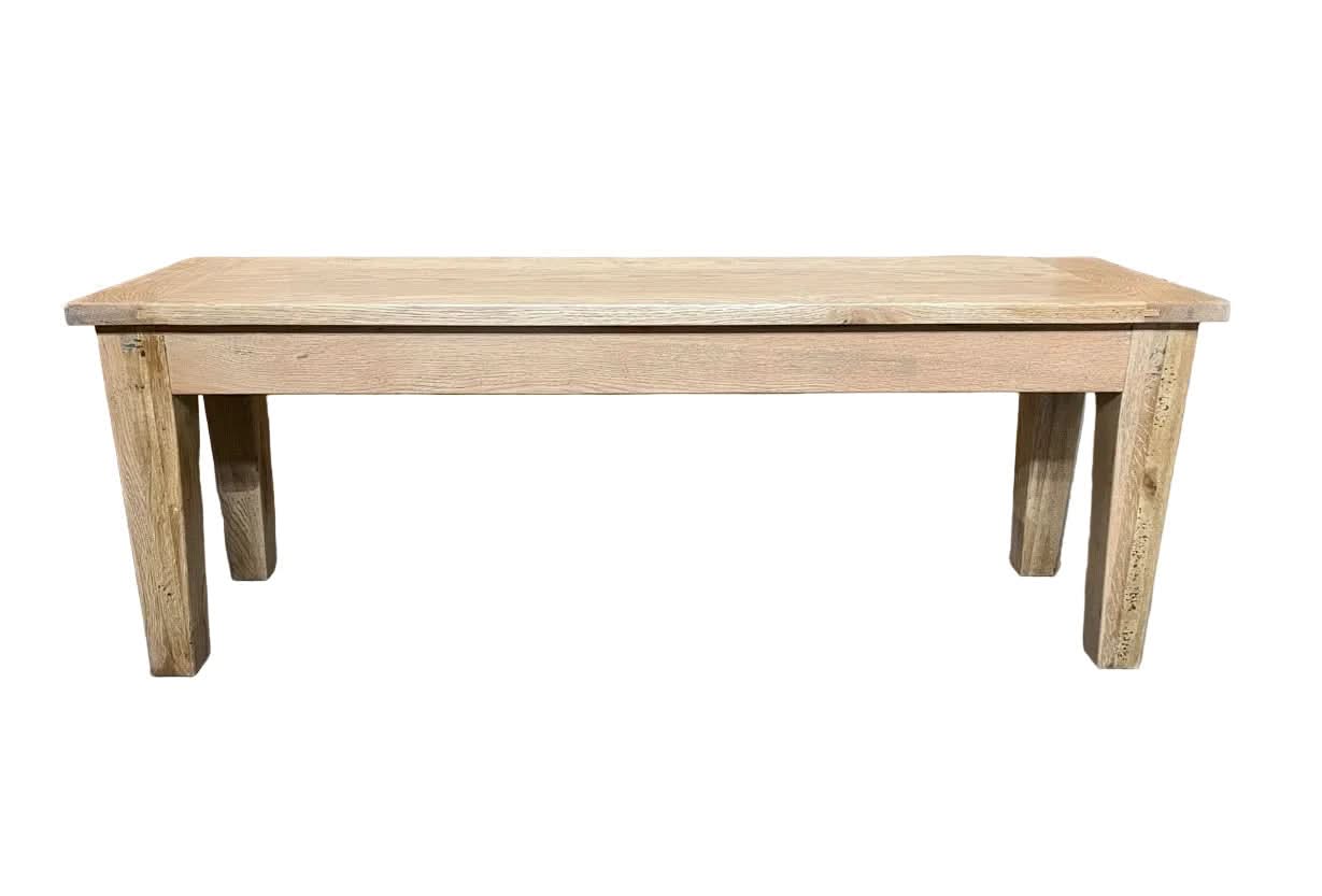 TARA SOLID OAK BENCH WITH BREADBOARDS ENDS - 3 SIZES - MyChocolateWood