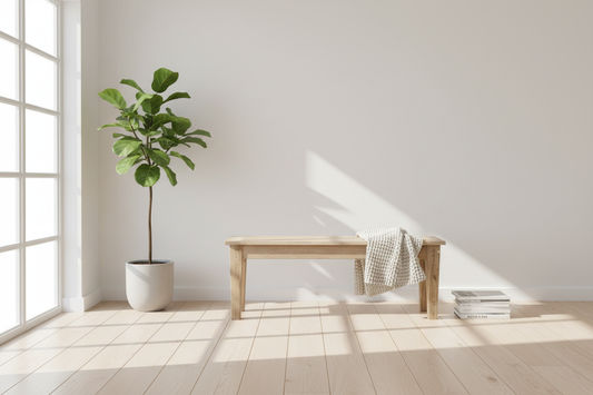 TARA SOLID OAK BENCH WITH BREADBOARDS ENDS - 3 SIZES - MyChocolateWood