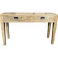 TARA SOLID OAK 2 DRAWERS CONSOLE TABLE - MyChocolateWood
