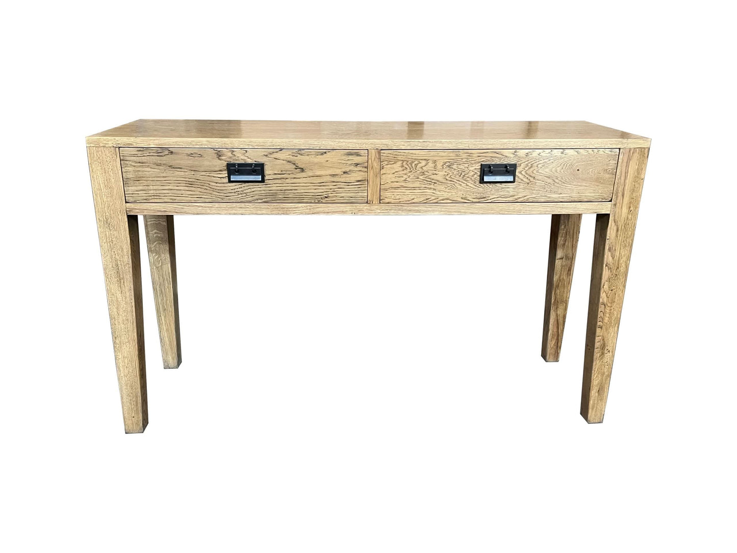 TARA SOLID OAK 2 DRAWERS CONSOLE TABLE - MyChocolateWood