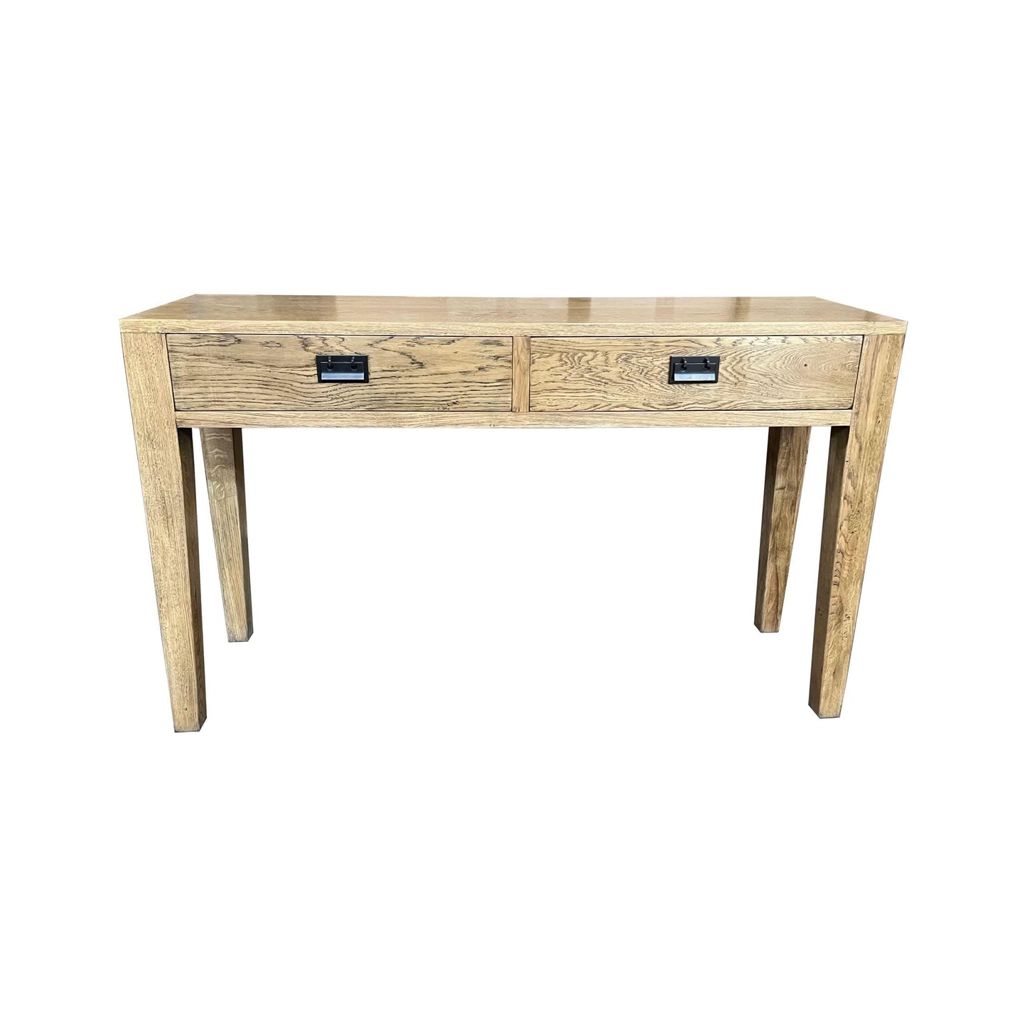 TARA SOLID OAK 2 DRAWERS CONSOLE TABLE - MyChocolateWood