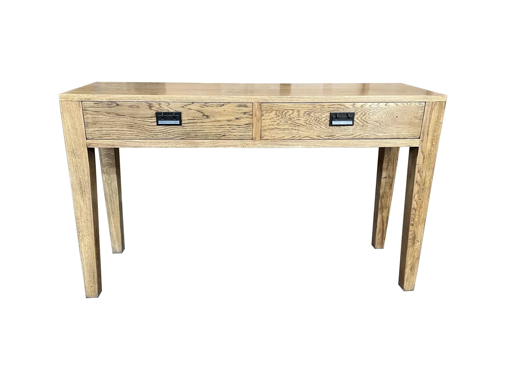 TARA SOLID OAK 2 DRAWERS CONSOLE TABLE - MyChocolateWood