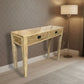TARA SOLID OAK 2 DRAWERS CONSOLE TABLE - MyChocolateWood