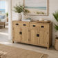 TARA SOLID RUSSIAN OAK BUFFET SIDEBOARD NATURAL 2 DRAWERS 4 DOORS - 2 SIZES - MyChocolateWood