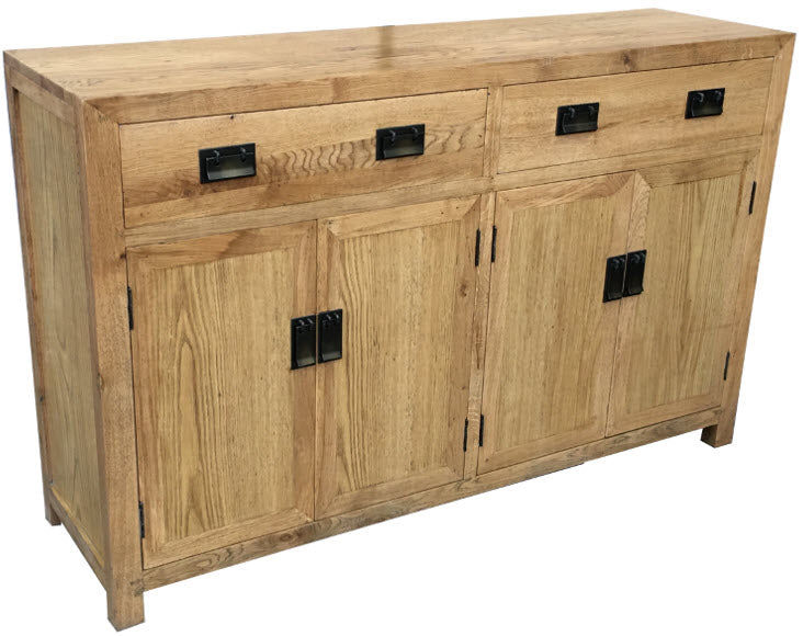 TARA SOLID RUSSIAN OAK BUFFET SIDEBOARD NATURAL 2 DRAWERS 4 DOORS - 2 SIZES - MyChocolateWood