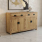 TARA SOLID RUSSIAN OAK BUFFET SIDEBOARD NATURAL 2 DRAWERS 4 DOORS - 2 SIZES - MyChocolateWood