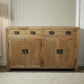 TARA SOLID RUSSIAN OAK BUFFET SIDEBOARD NATURAL 2 DRAWERS 4 DOORS - 2 SIZES - MyChocolateWood