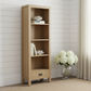 TARA SOLID OAK 1 DRAWER BOOKSHELF - MyChocolateWood