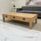 TARA SOLID OAK 3 DRAWER 3-WAY COFFEE TABLE, 150CM, NATURAL OAK - MyChocolateWood