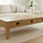 TARA SOLID OAK 3 DRAWER 3-WAY COFFEE TABLE, 150CM, NATURAL OAK - MyChocolateWood