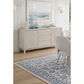 Halifax Solid Acacia 2-Door 3-Drawer Buffet / Sideboard in Brushed White