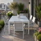 Finnigan 5 pce. Outdoor Aluminium Dining Set in White/Grey