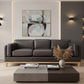 Marquis 3-Seater Oslo Leather Sofa in Black - Chocolate Wood