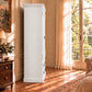 Cambridge Wardrobe / Armoire in White - Chocolate Wood