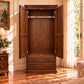 Cambridge Custom Made Solid NZ Pine Wardrobe / Armoire - Chocolate Wood