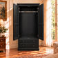 Cambridge Custom Made Solid NZ Pine Wardrobe / Armoire - Chocolate Wood