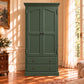 Cambridge Wardrobe / Armoire in Mountain Camp Green - Chocolate Wood