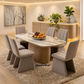 Montilla Skirted Dining Chair Beige 49x65x87cm