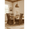 NAPOLI HAMPTONS STYLE RATTAN DINING CHAIR IN ANTIQUE HONEY