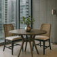 Lancaster Hamptons Rattan Dining Chair in Pecan Brown with Black Legs - Chocolate Wood
