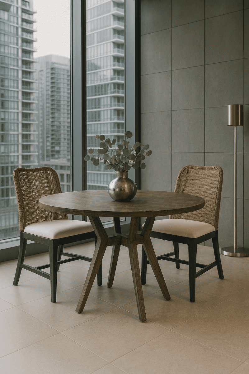 Lancaster Hamptons Rattan Dining Chair in Pecan Brown with Black Legs - Chocolate Wood