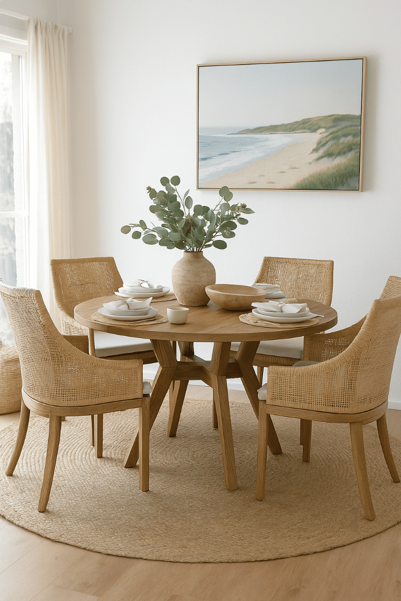 JENALLI HAMPTONS RATTAN DINING CHAIR/ LOUNGE CHAIR IN NATURAL - MyChocolateWood