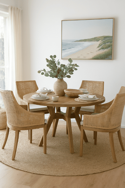 JENALLI HAMPTONS RATTAN DINING CHAIR/ LOUNGE CHAIR IN NATURAL - MyChocolateWood