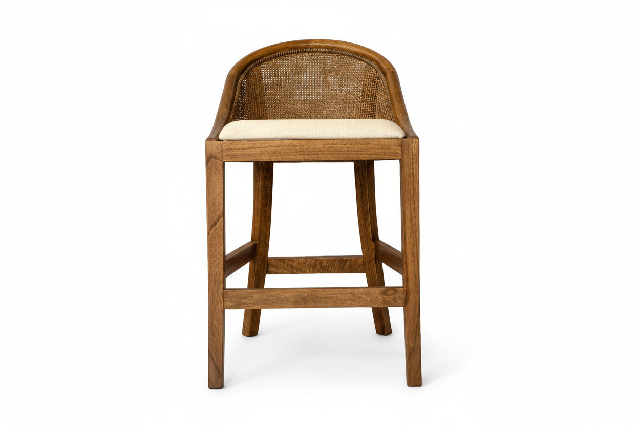 SOUTHAMPTON SOLID MINDI WOOD HAMPTONS COUNTER STOOL IN MANGO TEAK - MyChocolateWood