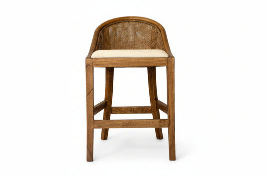 SOUTHAMPTON SOLID MINDI WOOD HAMPTONS COUNTER STOOL IN MANGO TEAK - MyChocolateWood