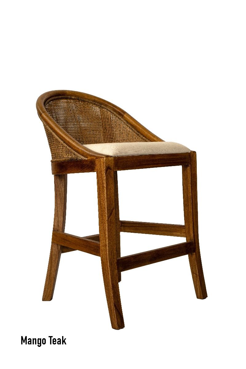 SOUTHAMPTON SOLID MINDI WOOD HAMPTONS COUNTER STOOL IN MANGO TEAK - MyChocolateWood