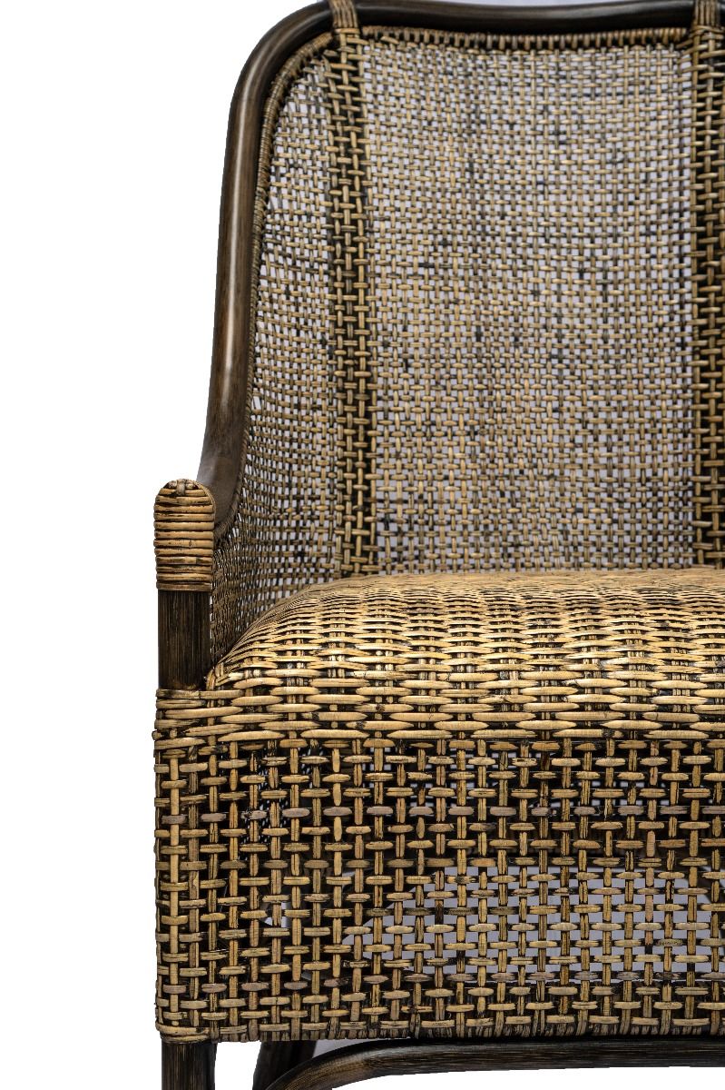 MALIBU HAMPTONS RATTAN DINING CHAIR IN BLACK SHADOW - MyChocolateWood