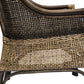 Malibu Hamptons Rattan Counter Stool in Black Shadow - Chocolate Wood