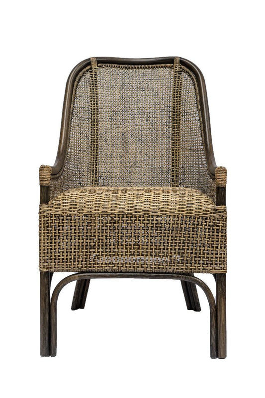 MALIBU HAMPTONS RATTAN DINING CHAIR IN BLACK SHADOW - MyChocolateWood