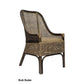 Malibu Hamptons Rattan Dining Chair in Black Shadow - Chocolate Wood