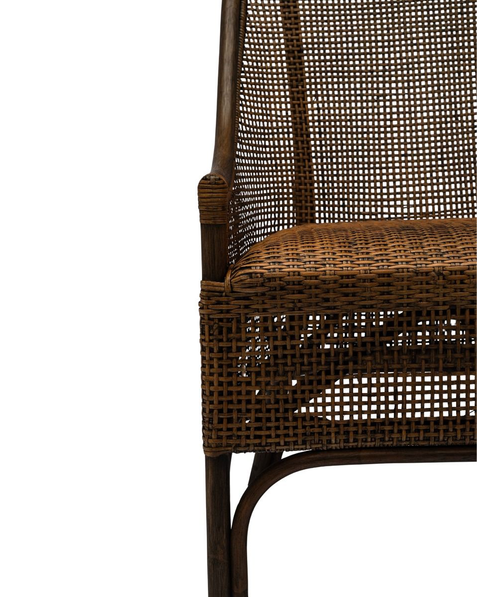MALIBU HAMPTONS RATTAN DINING CHAIR IN MANGO TEAK - MyChocolateWood